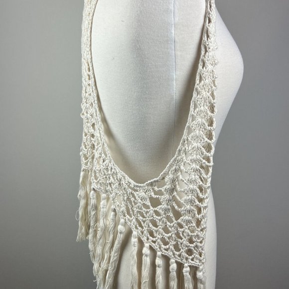 New A&F Abercrombie Women Open Cable Knit Wool Vest Size M/L - Picture 2 of 6